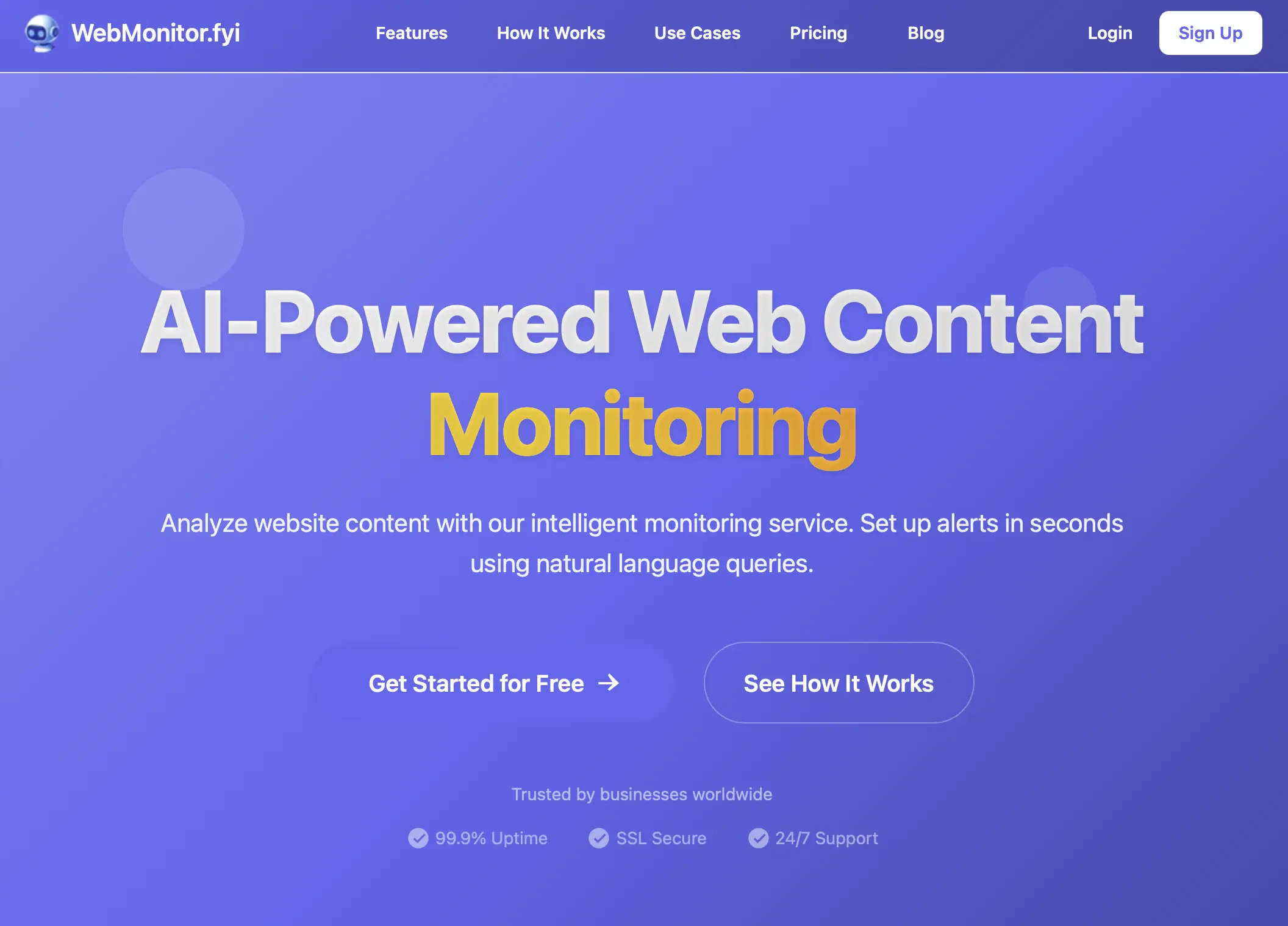 WebMonitor - AI-powered website monitoring dashboard